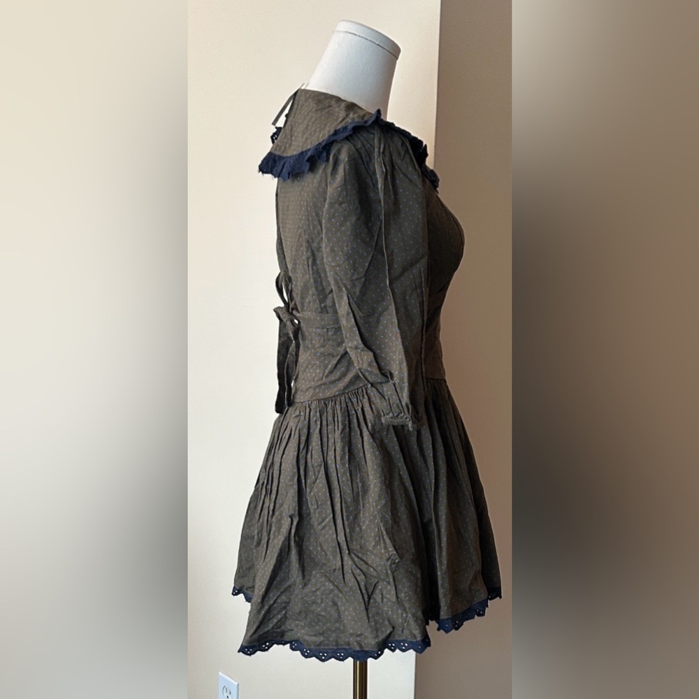 FREE PEOPLE Need To Know Mini Dress Army Combo size 2 - Picture 6 of 8